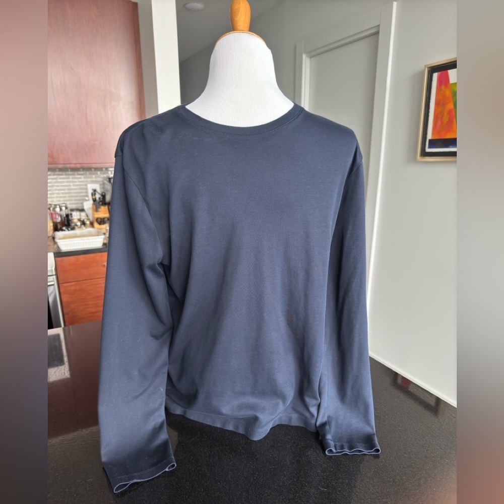 Banana Republic Navy Luxury Touch Long Sleeve Shirt Medium